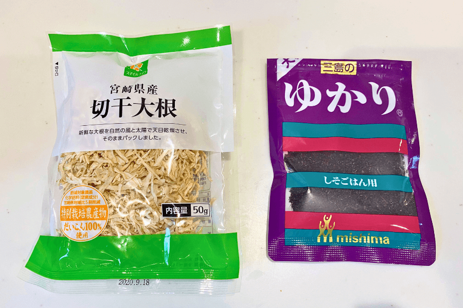 切り干し大根とゆかりふりかけ