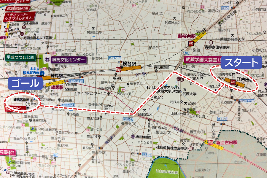 目的地までのルート