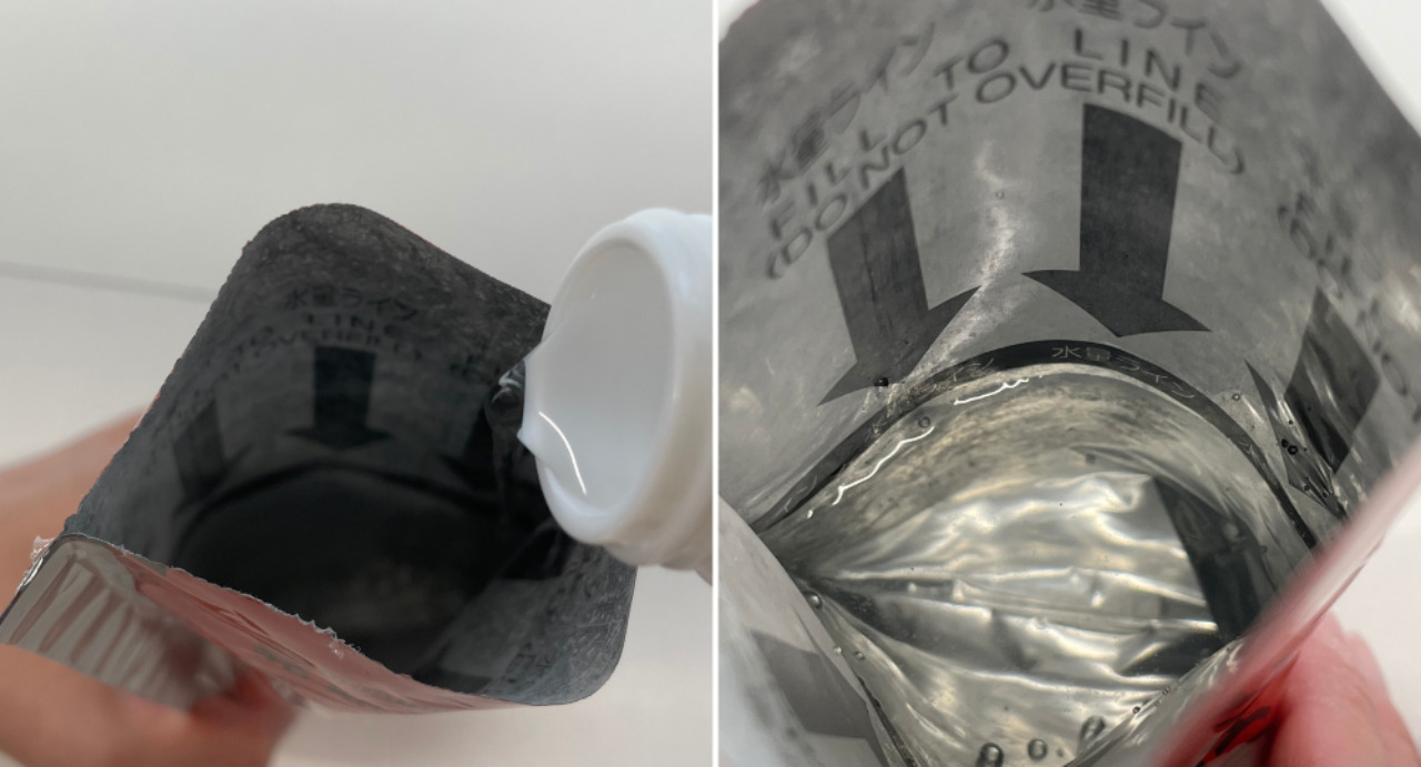 発熱剤_水を計量する