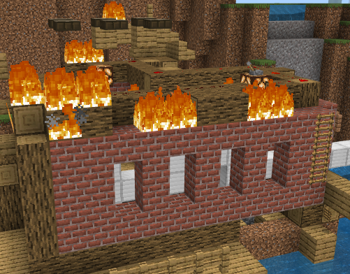 マイクラ防災作品集水深調節室での火災