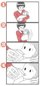 赤ちゃんの非常食-紙コップで授乳する方法