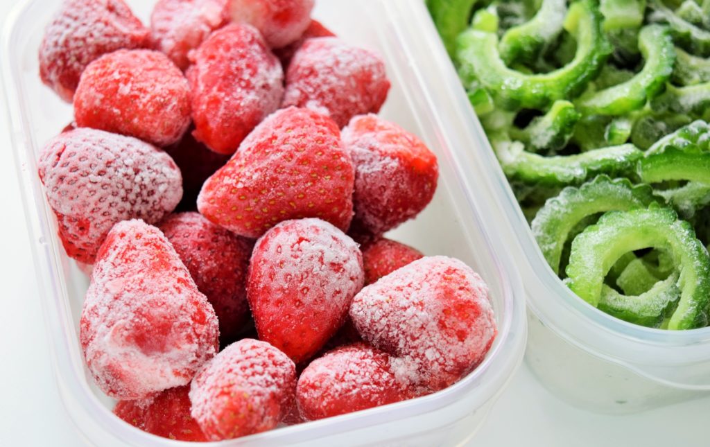 冷凍フルーツと冷凍野菜