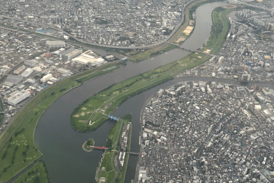 飛行機から見た荒川