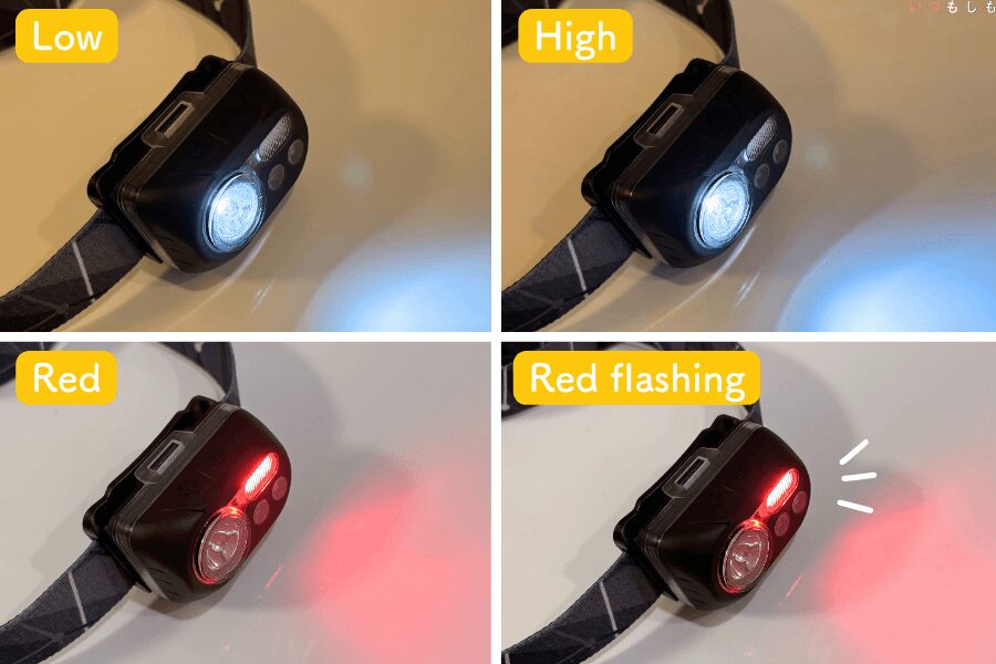 オーム電機ヘッドライトの光り方