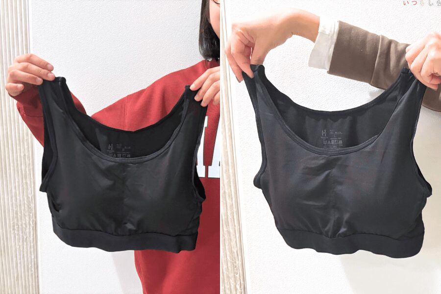 HEAVENJapan防災下着レビュー_母娘でMLを持っているところ