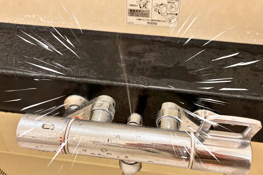 漏水している水栓